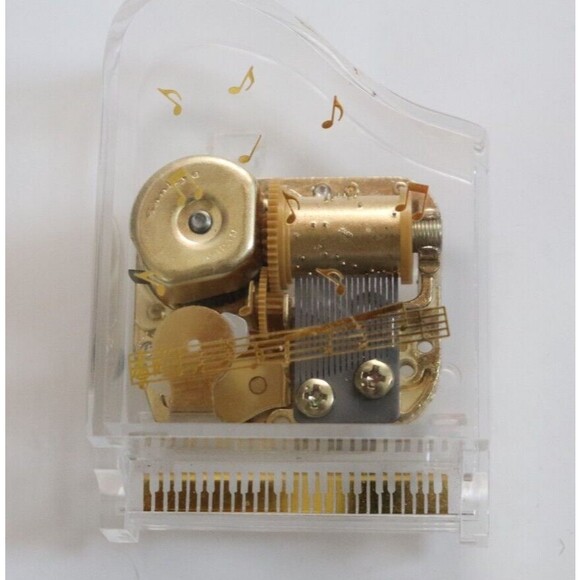 Vintage Sankyo Japan Lucite & Gold Piano Music Box US Patented Memories‎ “ Cats” - Picture 2 of 5